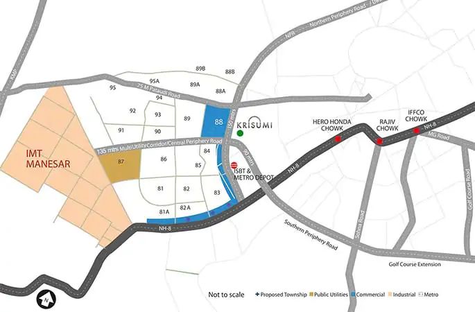 Krisumi Waterfall Residences Location Map