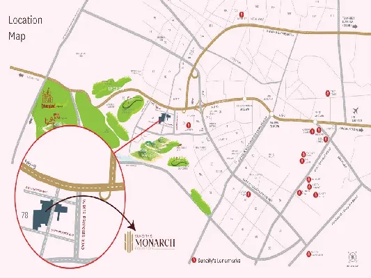Suncity Monarch Location Map