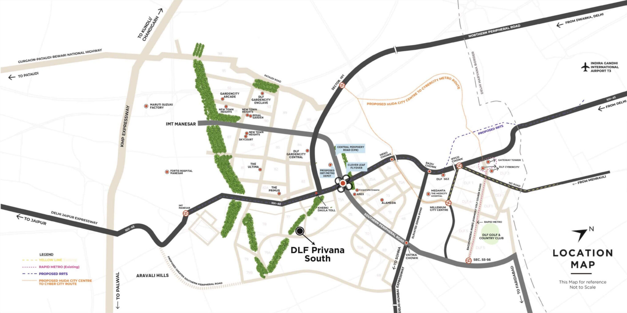 DLF Privana South  Location Map
